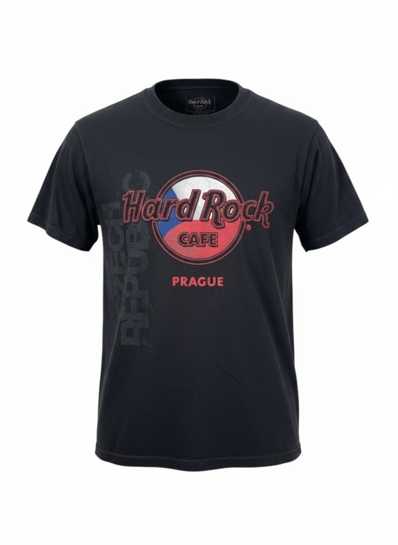 HARD ROCK CAFE ΚΟΝΤΟΜΑΝΙΚΗ ΜΠΛΟΥΖΑ GRAPHIC ΞΕΒΑΜΜΕΝΟ ΜΑΥΡΟ UNISEX PRE OWNED XS