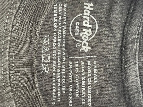 HARD ROCK CAFE T SHIRT GRAPHIC FADED BLACK UNISEX PRE OWNED XS