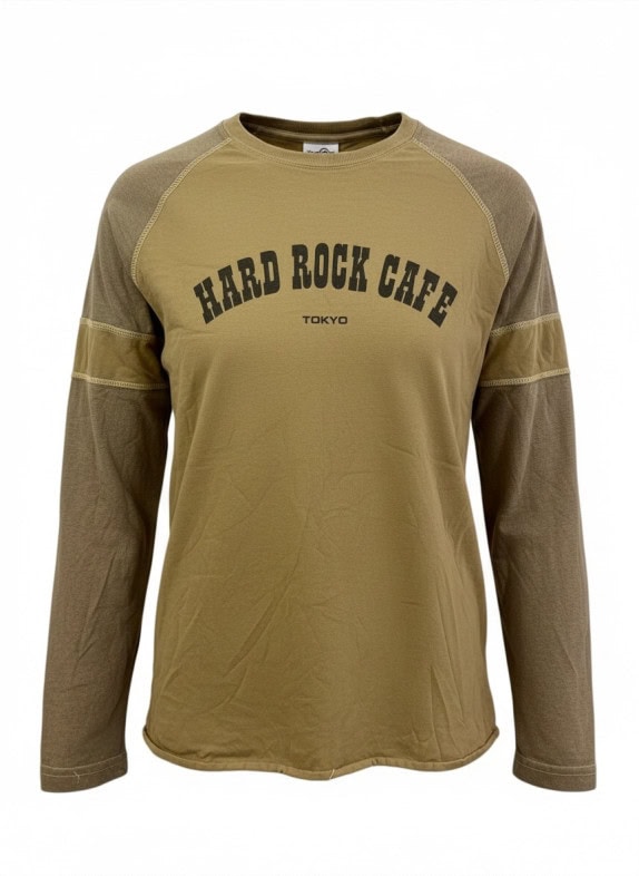 HARD ROCK CAFE LONG SLEEVE TEE GRAPHIC OLIVE UNISEX PRE OWNED M