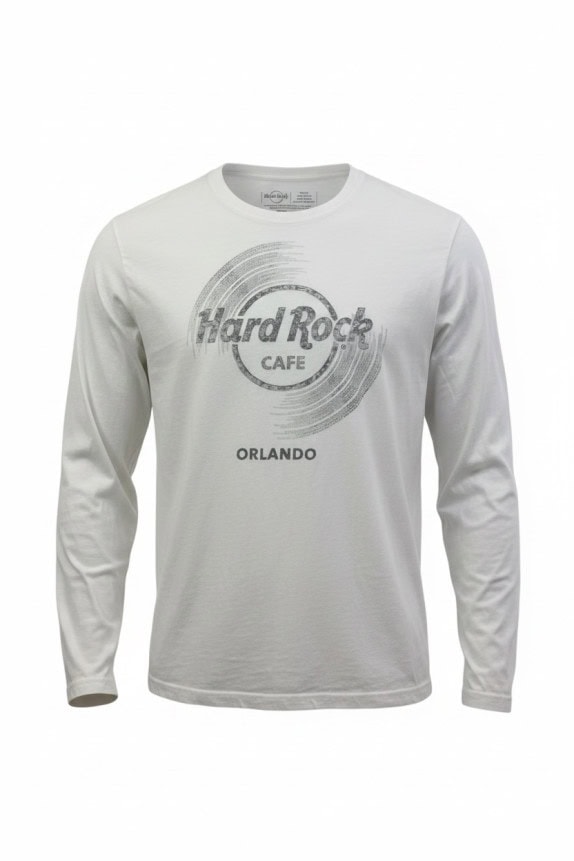 HARD ROCK CAFE ΜΑΚΡΥΜΑΝΙΚΗ ΜΠΛΟΥΖΑ GRAPHIC OFF WHITE UNISEX PRE OWNED M