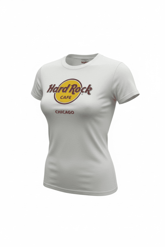 HARD ROCK CAFE ΜΠΛΟΥΖΑΚΙ VINTAGE CHICAGO LOGO ΛΕΥΚΟ ΓΥΝΑΙΚΕΙΟ M
