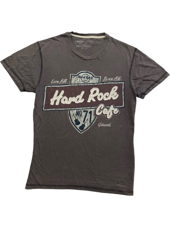 HARD ROCK CAFE T-SHIRT VINTAGE LOGO GDAŃSK BROWN WOMEN'S M