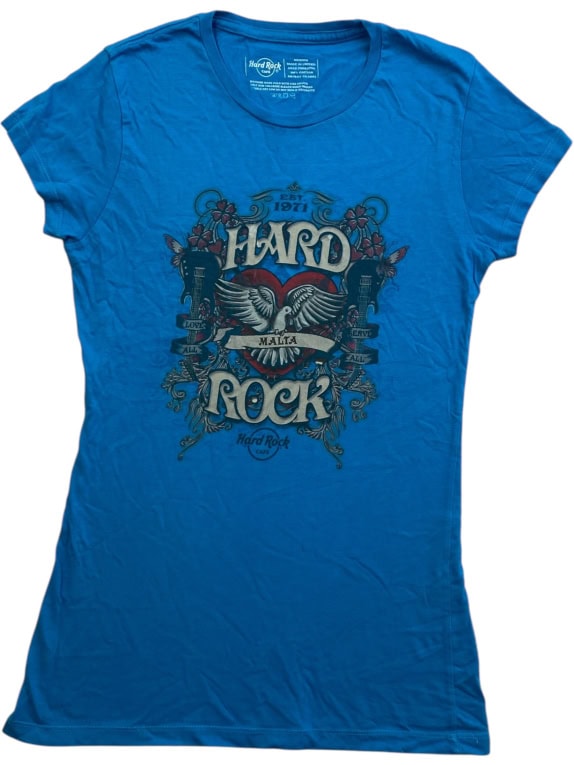 HARD ROCK CAFE ΜΠΛΟΥΖΑΚΙ VINTAGE MALTA ΛΟΓΟΤΥΠΟ ΜΠΛΕ ΓΥΝΑΙΚΕΙΟ M