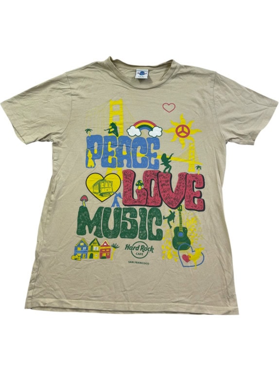 HARD ROCK CAFE PACSUN T SHIRT RETRO GRAPHIC ΜΠΕΖ ΑΝΤΡΙΚΟ PRE OWNED M