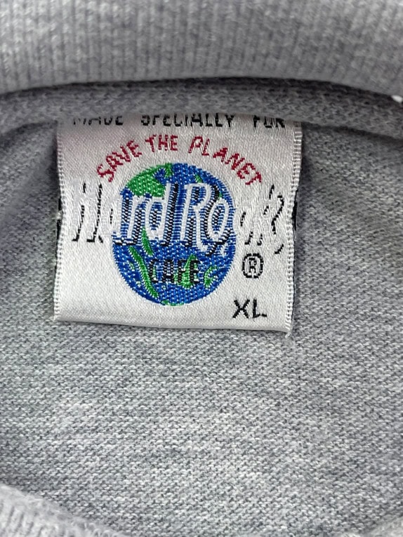 HARD ROCK CAFE POLO CLASSICA RICAMATA GRIGIA UOMO PRE OWNED XL