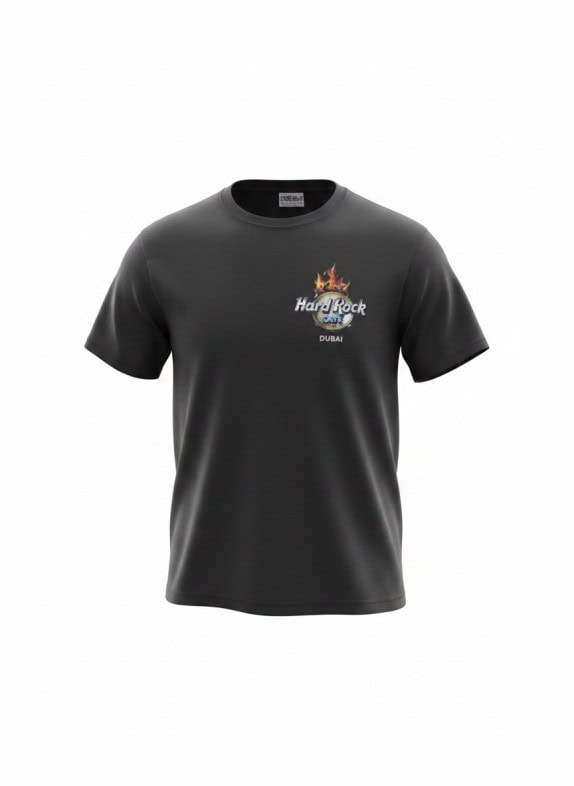 HARD ROCK CAFE T SHIRT GRAPHIC CHARCOAL UNISEX PRE OWNED S