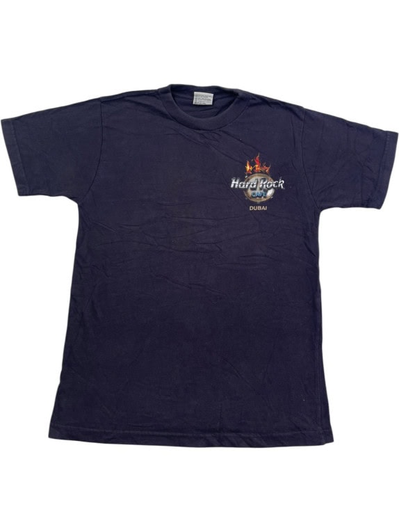 HARD ROCK CAFE T SHIRT GRAPHIC CHARCOAL UNISEX PRE OWNED S