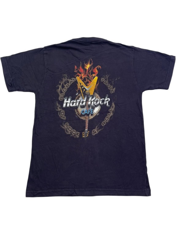 HARD ROCK CAFE T SHIRT GRAPHIC CHARCOAL UNISEX PRE OWNED S