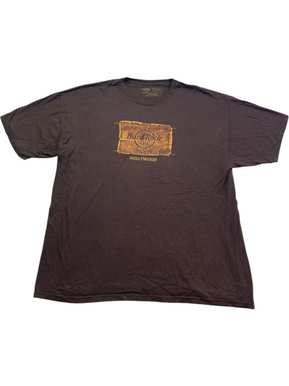 HARD ROCK CAFE T SHIRT GRAPHIC MARRONE UOMO PRE OWNED XL