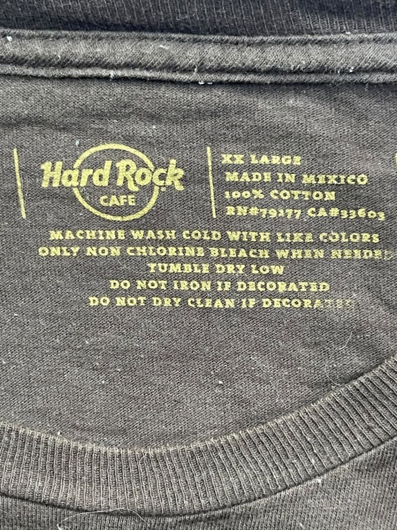 HARD ROCK CAFE T SHIRT GRAPHIC MARRONE UOMO PRE OWNED XL