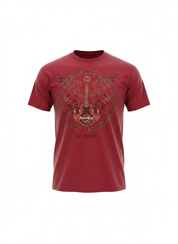 HARD ROCK CAFE T SHIRT GRAPHIC RED MENS PRE OWNED M
