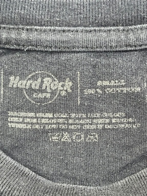 HARD ROCK CAFE T SHIRT GRAPHIC BLACK MENS PRE OWNED