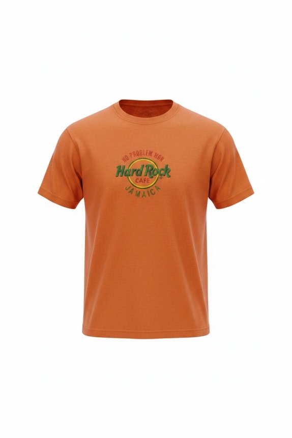 HARD ROCK CAFE T SHIRT GRAFICA ARANCIONE UNISEX PRE OWNED S