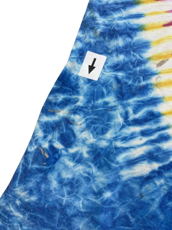 HARD ROCK CAFE GRAPHIC T SHIRT TIE DYE BLUE UNISEX PRE OWNED L