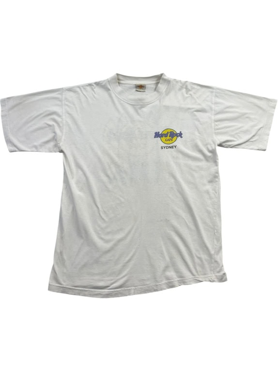 Hard Rock Cafe T-shirt con logo bianco unisex L
