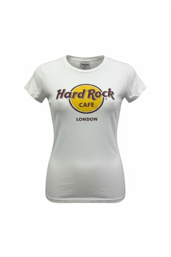 HARD ROCK CAFE T-SHIRT LONDON VINTAGE LOGO ΛΕΥΚΟ ΓΥΝΑΙΚΕΙΟ MEDIUM