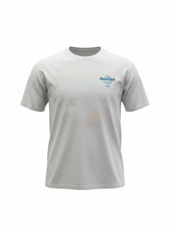 HARD ROCK CAFE T SHIRT MINIMAL GRIGIO CHIARO UOMO PRE OWNED L