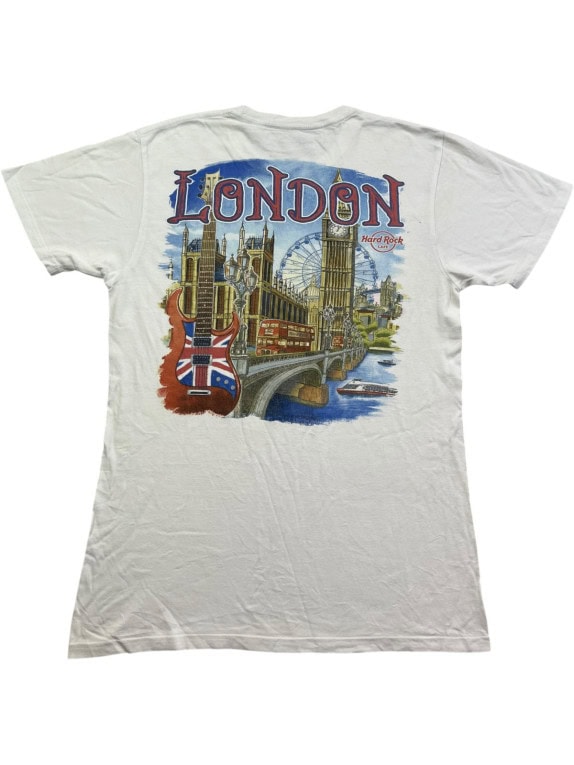 HARD ROCK CAFE T SHIRT MINIMAL GREY MEN PRE OWNED M