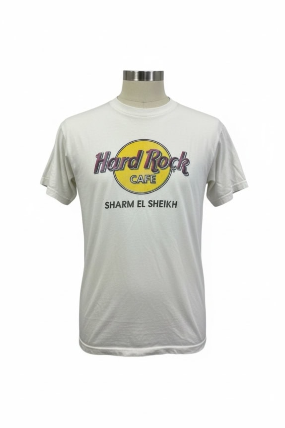 HARD ROCK CAFE T-SHIRT SHARM EL SHEIKH VINTAGE LOGO ΛΕΥΚΟ UNISEX MEDIUM