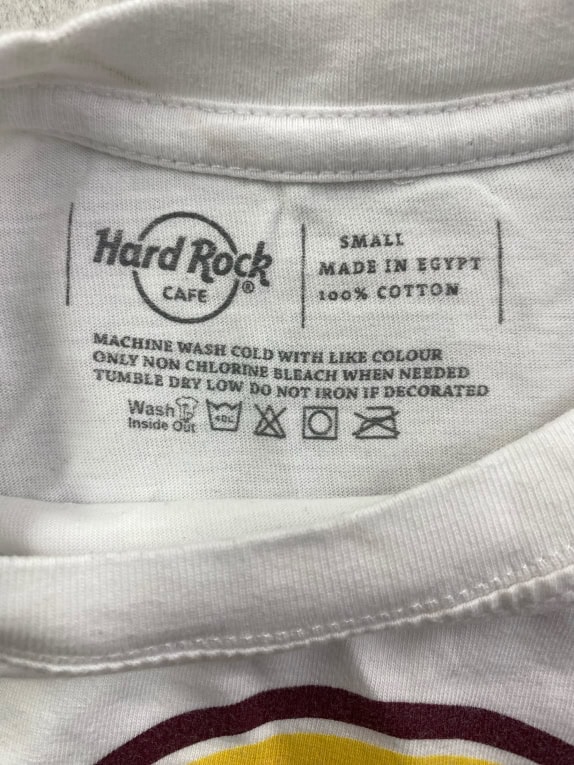 HARD ROCK CAFE T-SHIRT VALENCIA VINTAGE LOGO ΛΕΥΚΟ ΑΝΔΡΙΚΟ SMALL