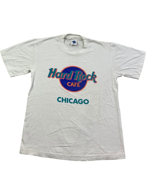 HARD ROCK CAFE T SHIRT VINTAGE GRAPHIC ΑΝΟΙΧΤΟ ΓΚΡΙ UNISEX PRE OWNED S