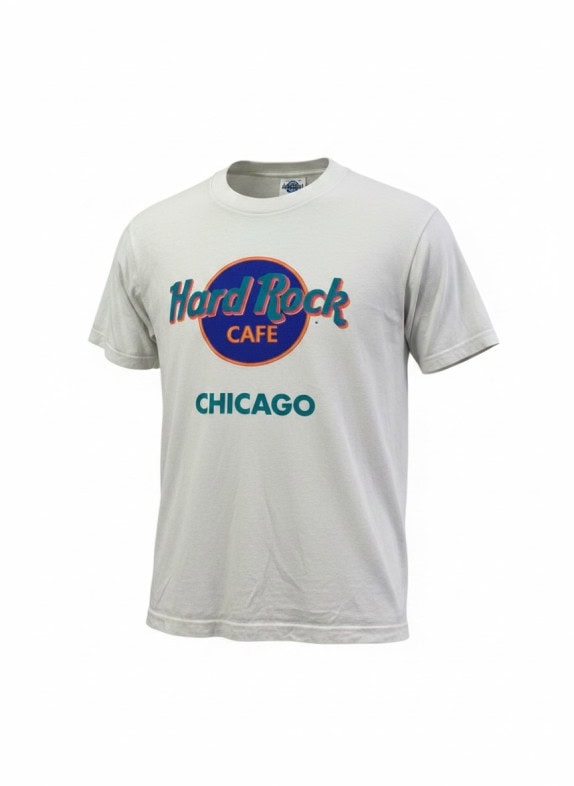 HARD ROCK CAFE T SHIRT VINTAGE GRAPHIC ΑΝΟΙΧΤΟ ΓΚΡΙ UNISEX PRE OWNED S