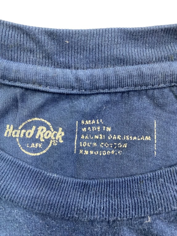 HARD ROCK CAFE T-SHIRT VINTAGE LAS VEGAS LOGO ΜΠΛΕ ΑΝΔΡΙΚΟ S
