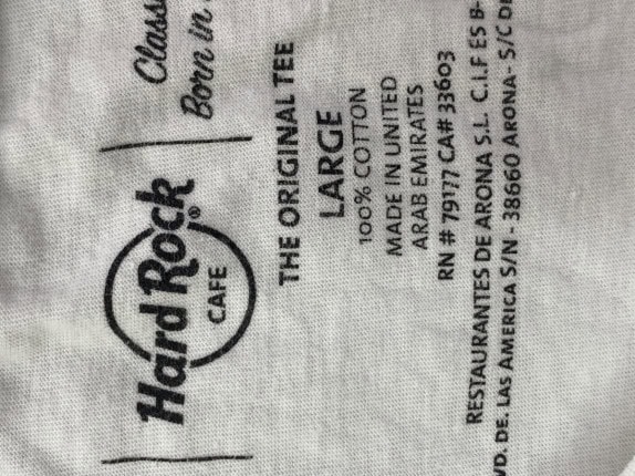 HARD ROCK CAFE TEE GRAPHIC WHITE MEN PRE OWNED L