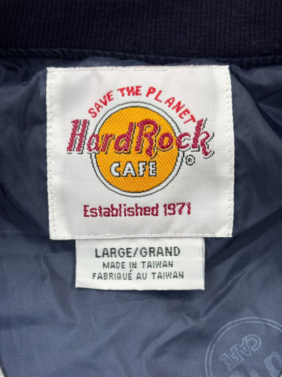 HARD ROCK CAFE WINDBREAKER VINTAGE NAVY UNISEX PRE OWNED L