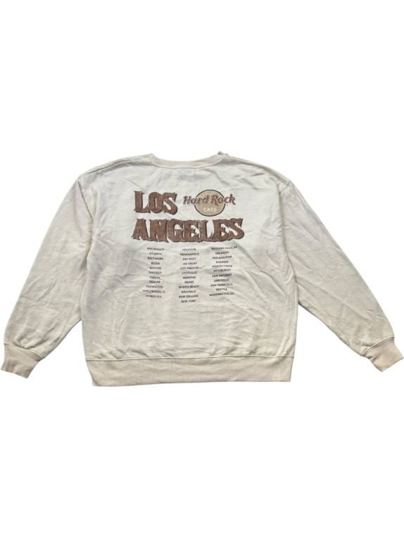 HARD ROCK CREWNECK MINIMAL CREAM UNISEX PRE OWNED L