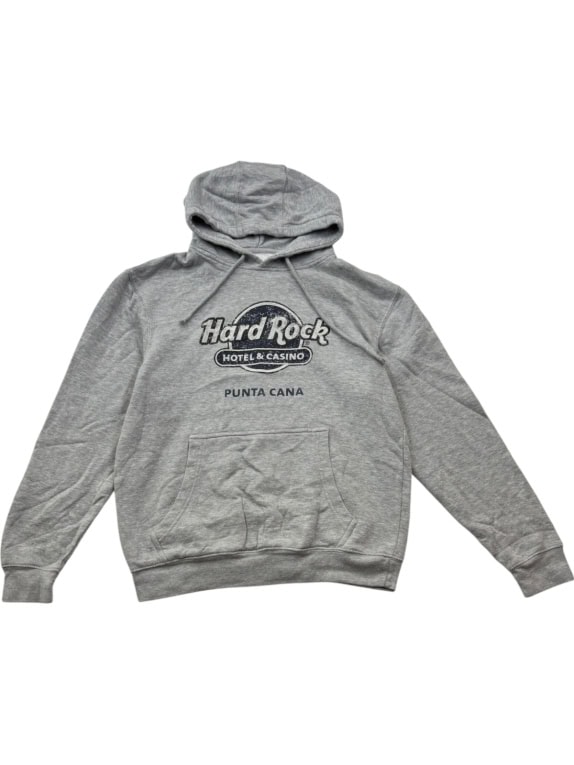 HARD ROCK HOODIE GRAPHIC GREY UNISEX PRE OWNED M