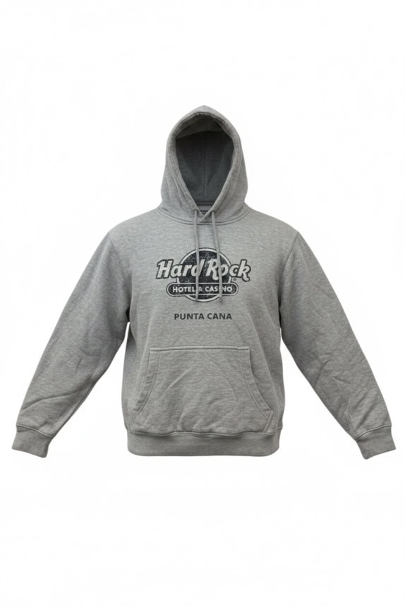 HARD ROCK HOODIE GRAPHIC GREY UNISEX PRE OWNED M