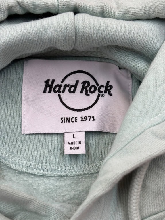 HARD ROCK HOODIE GRAPHIC MINT UNISEX PRE OWNED L