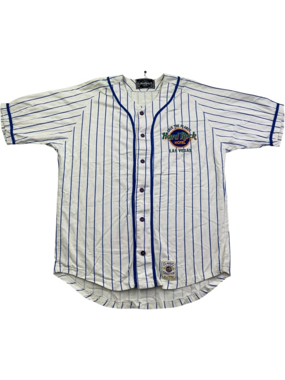 HARD ROCK HOTEL BASEBALL JERSEY SPORTSWEAR OFF WHITE BLUE ΑΝΤΡΙΚΟ PRE OWNED XL