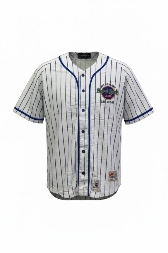 HARD ROCK HOTEL BASEBALL JERSEY SPORTSWEAR OFF WHITE BLUE ΑΝΤΡΙΚΟ PRE OWNED XL