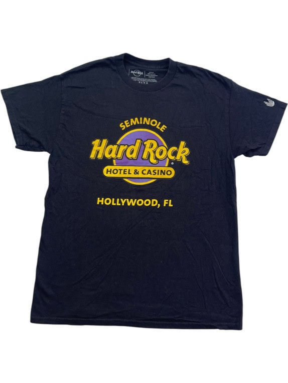 HARD ROCK T SHIRT GRAFICA NERA UOMO PRE OWNED M