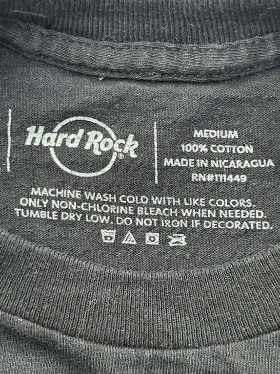 HARD ROCK T SHIRT GRAFICA NERA UOMO PRE OWNED M