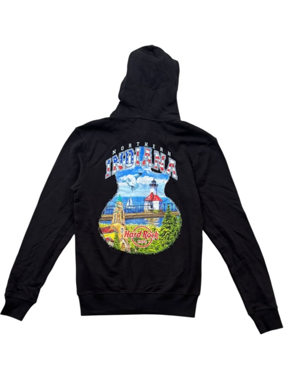 HARD ROCK ZIP HOODIE MINIMAL ΜΑΥΡΟ UNISEX PRE OWNED M