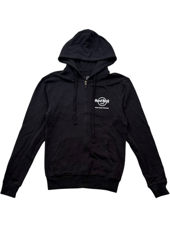 HARD ROCK ZIP HOODIE MINIMAL ΜΑΥΡΟ UNISEX PRE OWNED M