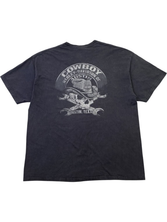 HARLEY DAVIDSON GRAPHIC TEE VINTAGE BLACK MENS PRE OWNED XL