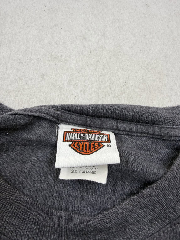HARLEY DAVIDSON GRAPHIC LONGSLEEVE T SHIRT WASHED BLACK ΑΝΤΡΙΚΟ PRE OWNED XXL