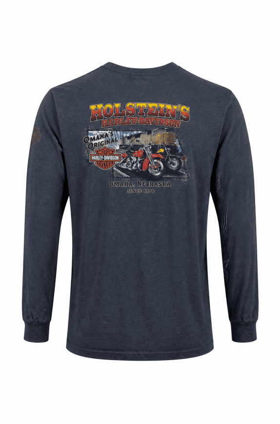 HARLEY DAVIDSON GRAPHIC LONGSLEEVE T SHIRT WASHED BLACK ΑΝΤΡΙΚΟ PRE OWNED XXL