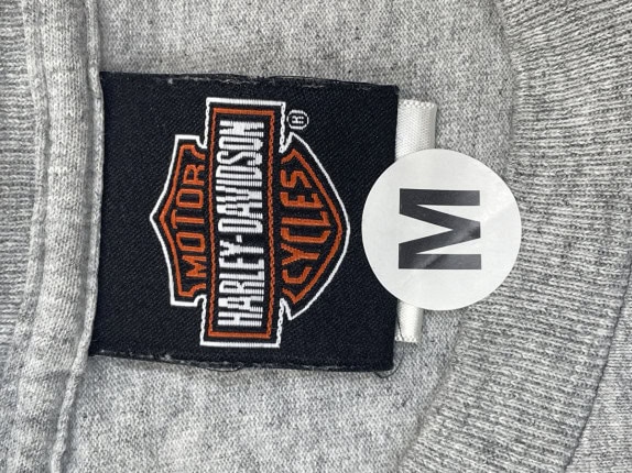 HARLEY DAVIDSON GRAPHIC TEE MELANGE GREY MEN PRE OWNED M