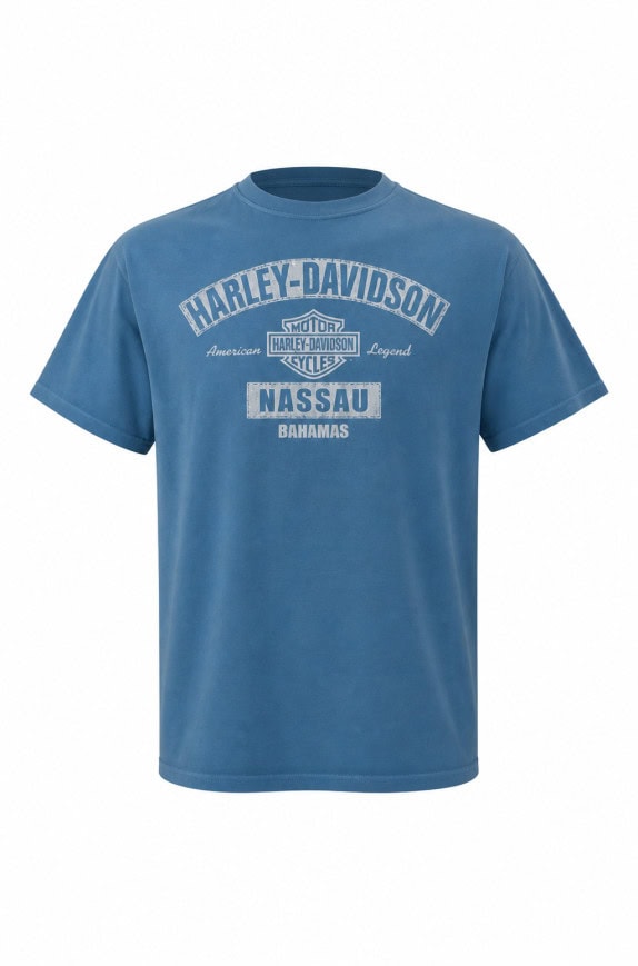 HARLEY DAVIDSON GRAPHIC TEE MOTOR BLUE ΑΝΤΡΙΚΟ PRE OWNED L