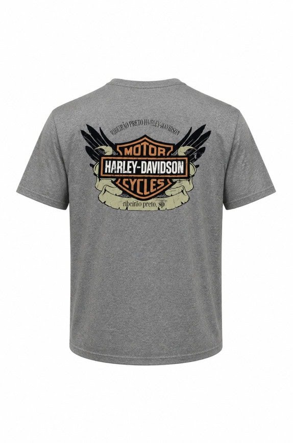 HARLEY DAVIDSON GRAPHIC TEE VINTAGE ΓΚΡΙ ΑΝΔΡΙΚΟ PRE OWNED M