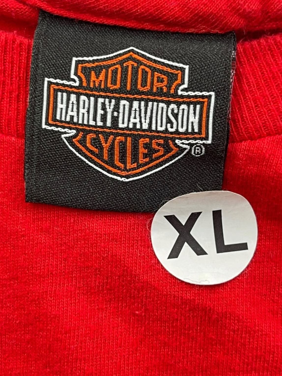HARLEY DAVIDSON GRAPHIC TEE VINTAGE ΚΟΚΚΙΝΟ ΑΝΤΡΙΚΟ PRE OWNED XL