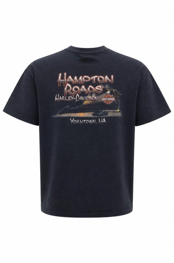 HARLEY DAVIDSON T SHIRT GRAPHIC VINTAGE NERO UOMO PRE OWNED XL