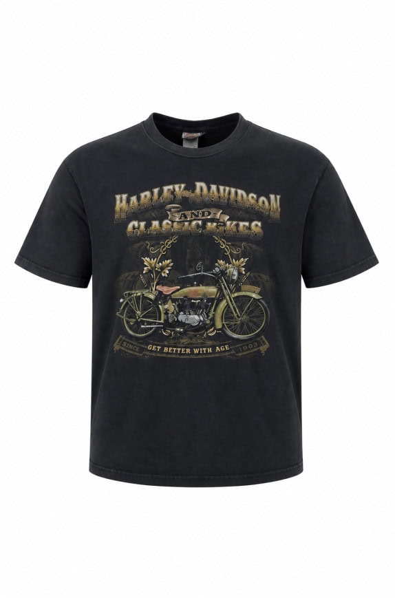 HARLEY DAVIDSON GRAPHIC TEE VINTAGE ΜΑΥΡΟ ΑΝΤΡΙΚΟ PRE OWNED XL