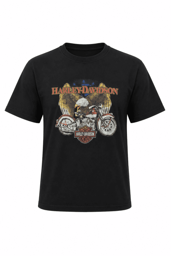 1990s HARLEY DAVIDSON T SHIRT VINTAGE NERO UOMO PRE OWNED XL