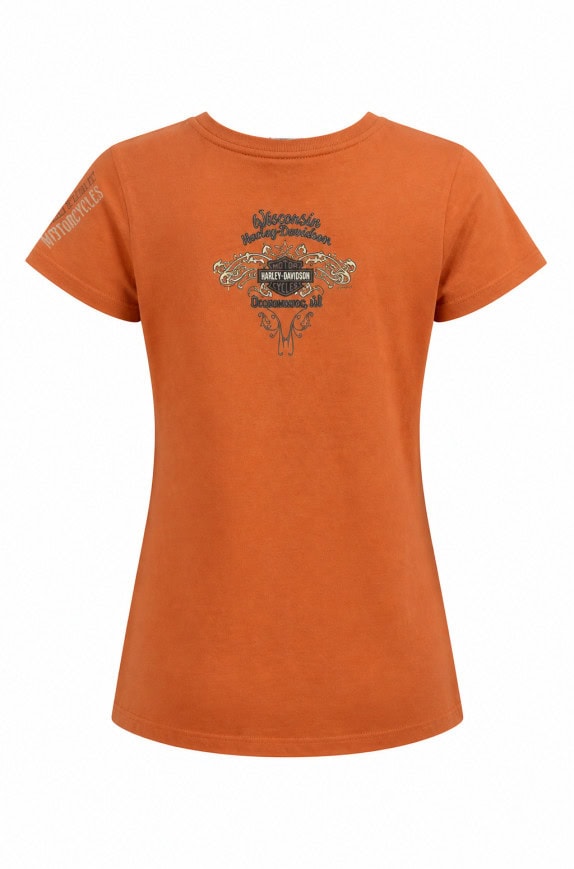 HARLEY DAVIDSON GRAPHIC TEE VINTAGE ORANGE ΓΥΝΑΙΚΕΙΟ PRE OWNED M